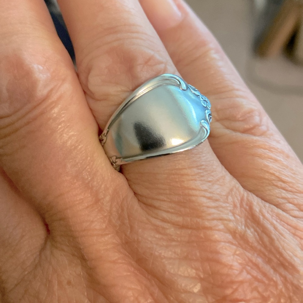 Spoon ring - stainless steel - Handmade